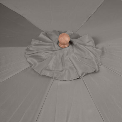 Belavi 3M Hardwood Round Garden Parasol Umbrella - Taupe