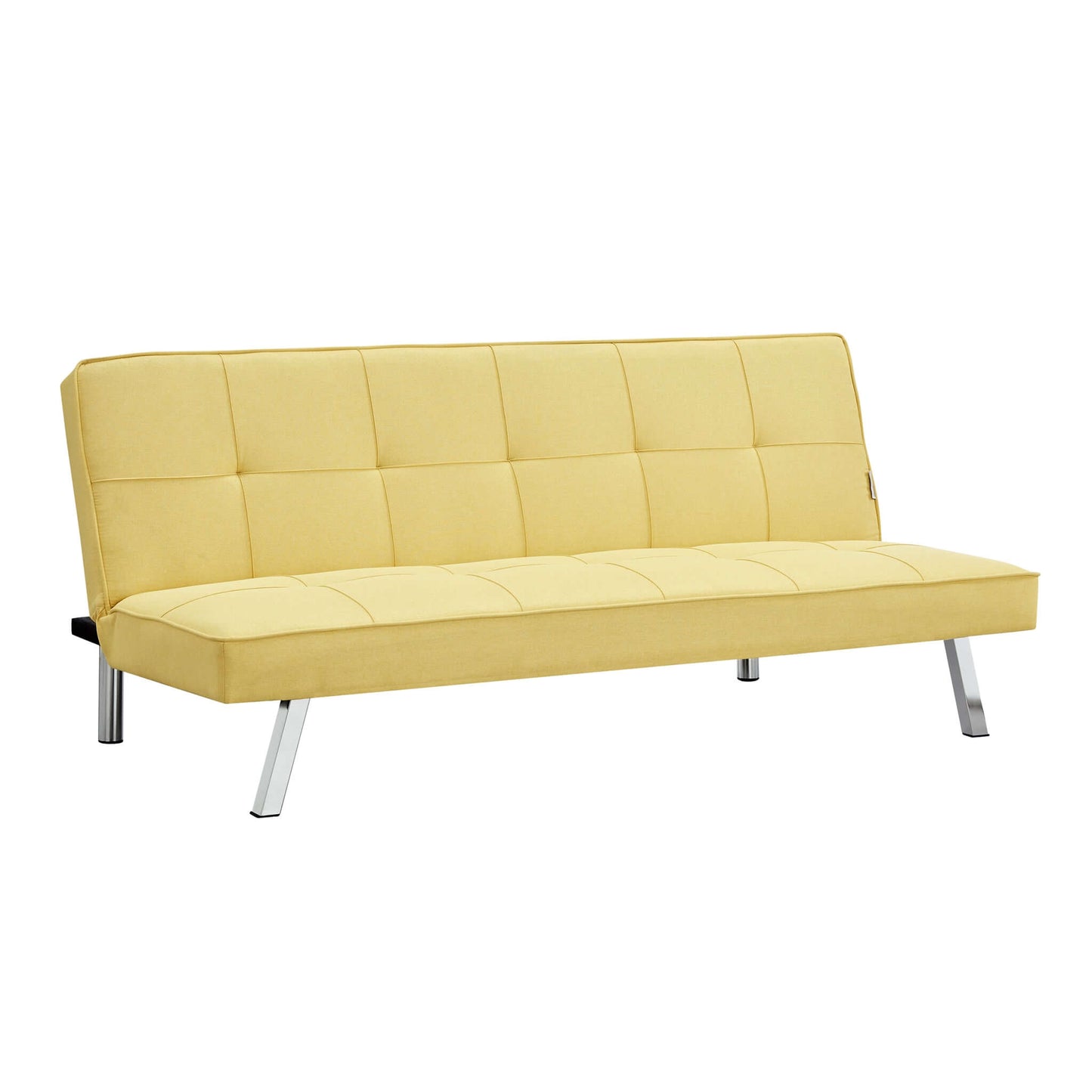 Britney Essentials 3 Seater Click Clack Sofa Bed - Yellow-Bargainia.com