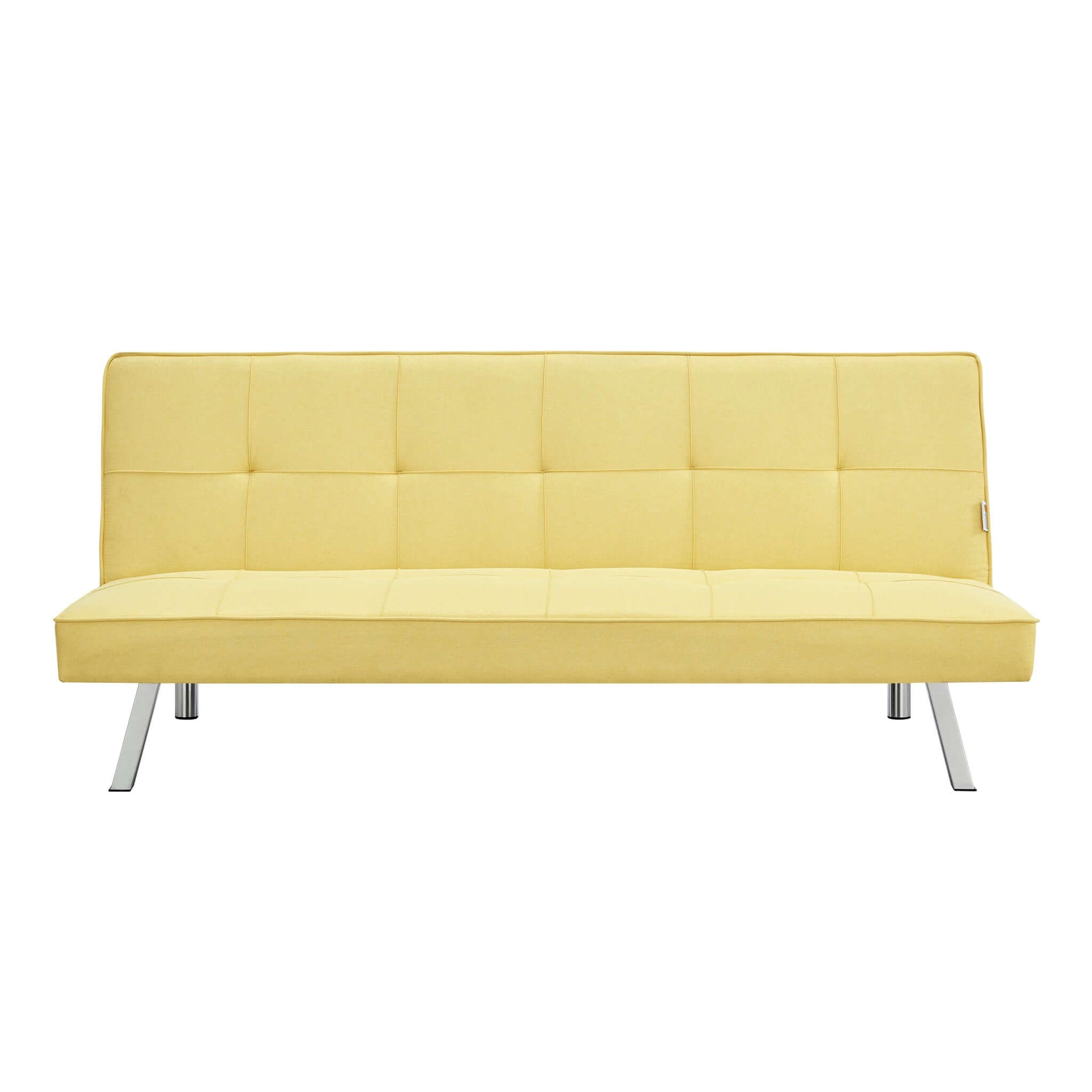 Britney Essentials 3 Seater Click Clack Sofa Bed - Yellow-Bargainia.com