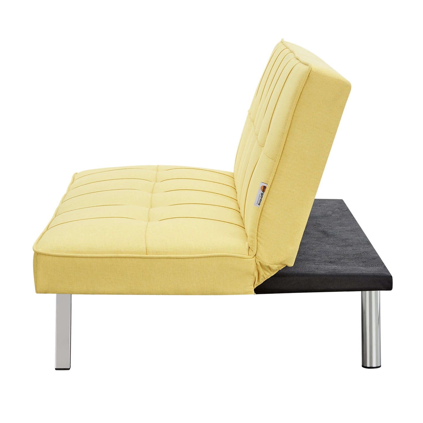 Britney Essentials 3 Seater Click Clack Sofa Bed - Yellow-Bargainia.com
