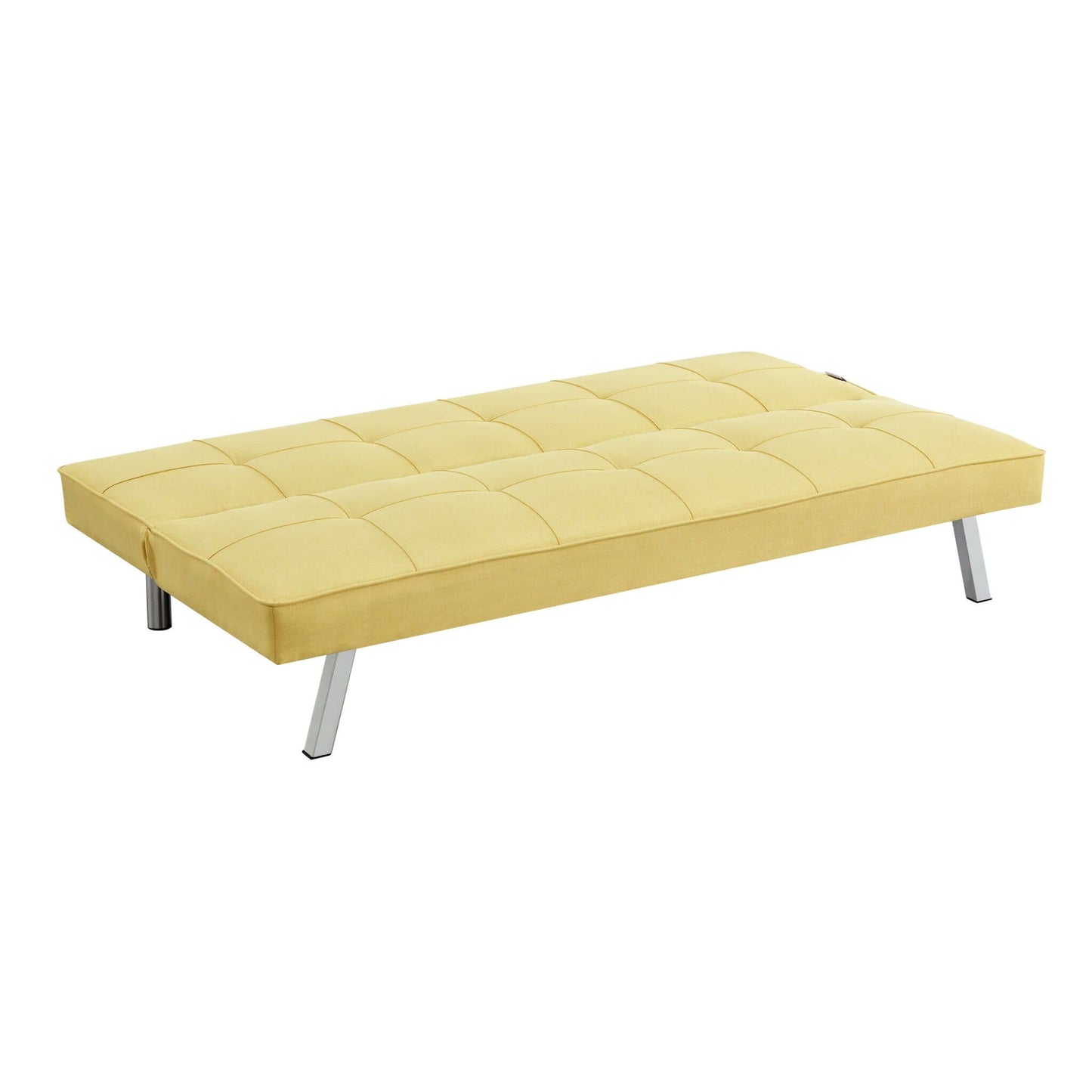 Britney Essentials 3 Seater Click Clack Sofa Bed - Yellow-Bargainia.com