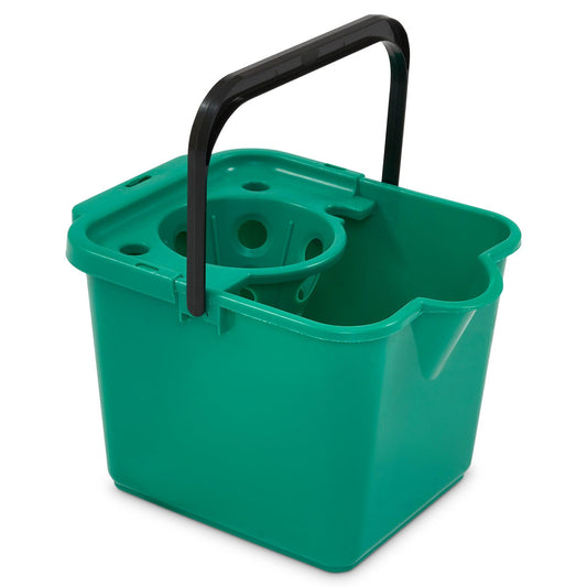 Mop Bucket With Wringer - Green-5010303039541-Bargainia.com