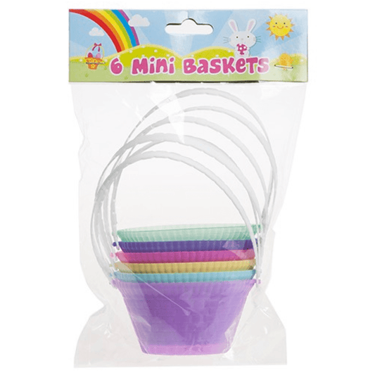 6Pc 4" Mini Pastel Springtime Basket 5050565245977 only5pounds-com