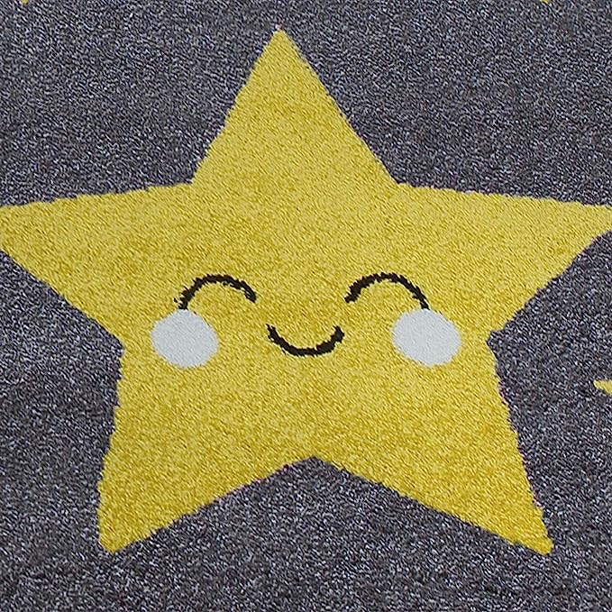 Mustard Stars Rug - Kids-4058819079805-Bargainia.com