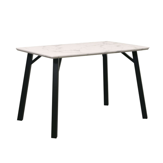 Dining Table Fixed Top Marble Effect - 1.2m