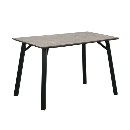 Concrete Effect Fixed Top Dining Table - 1.2m