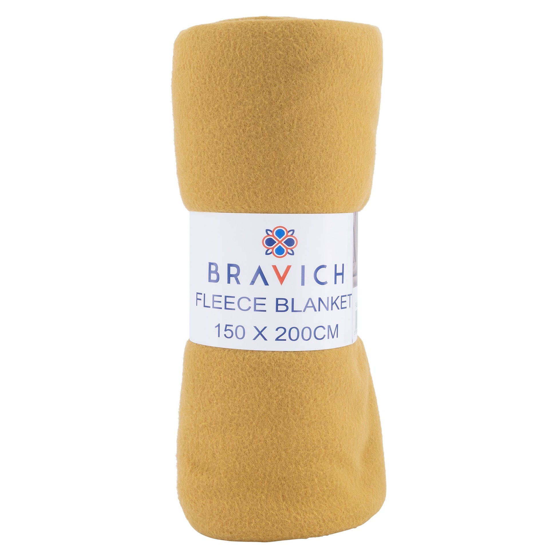 King Size Plain Fleece Blanket - 150 x 200cm - Beige-5056536100863-Bargainia.com