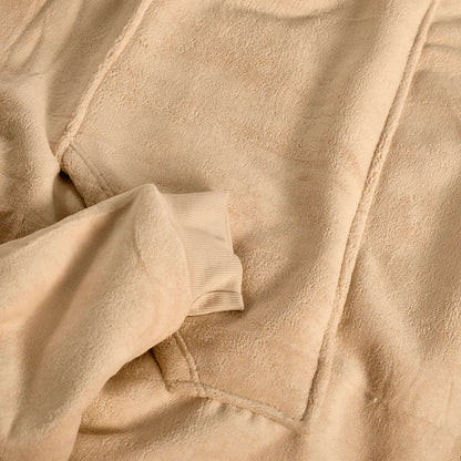 Hibernate Collection Oversized Super Soft Coral Fleece Sherpa Hoodie One Size-Bargainia.com