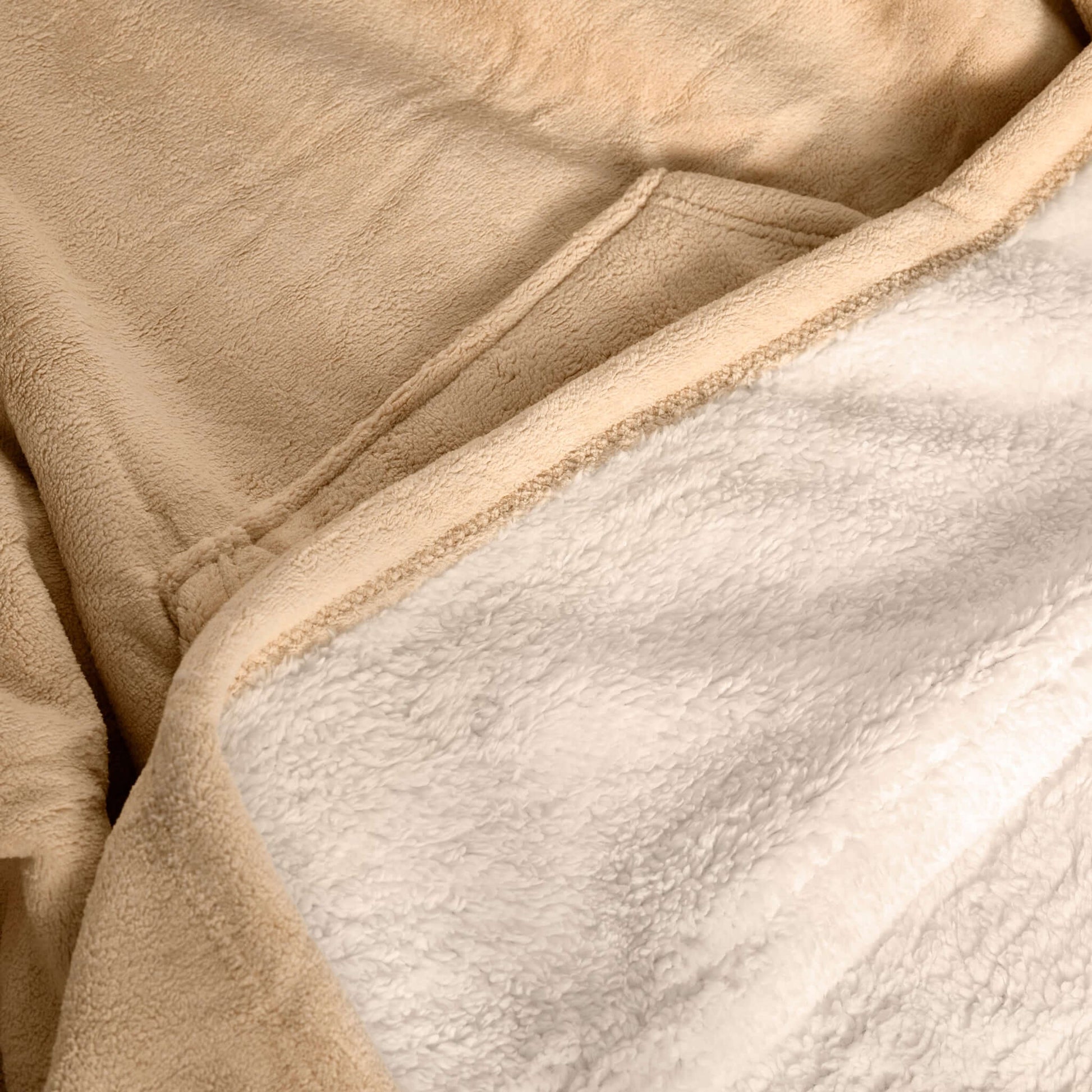 Hibernate Collection Oversized Super Soft Coral Fleece Sherpa Hoodie One Size-Bargainia.com