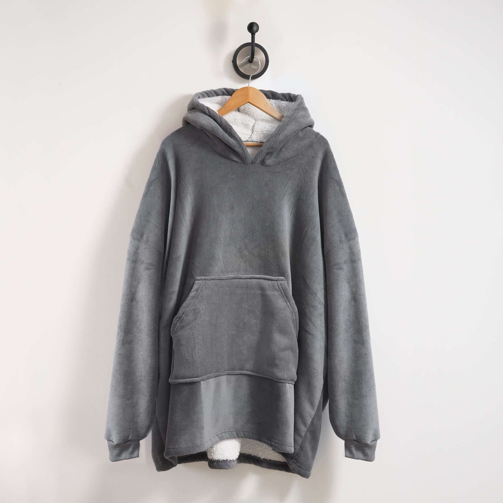 Hibernate Collection Oversized Super Soft Coral Fleece Hoodie One Size-5056536110350-Bargainia.com