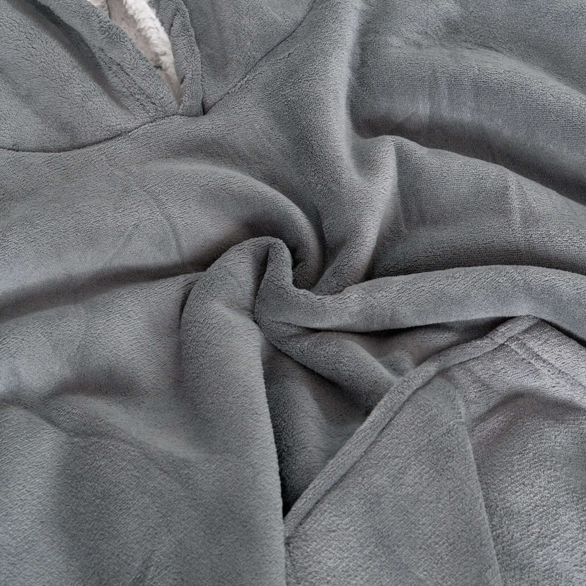 Hibernate Collection Oversized Super Soft Coral Fleece Hoodie One Size-Bargainia.com
