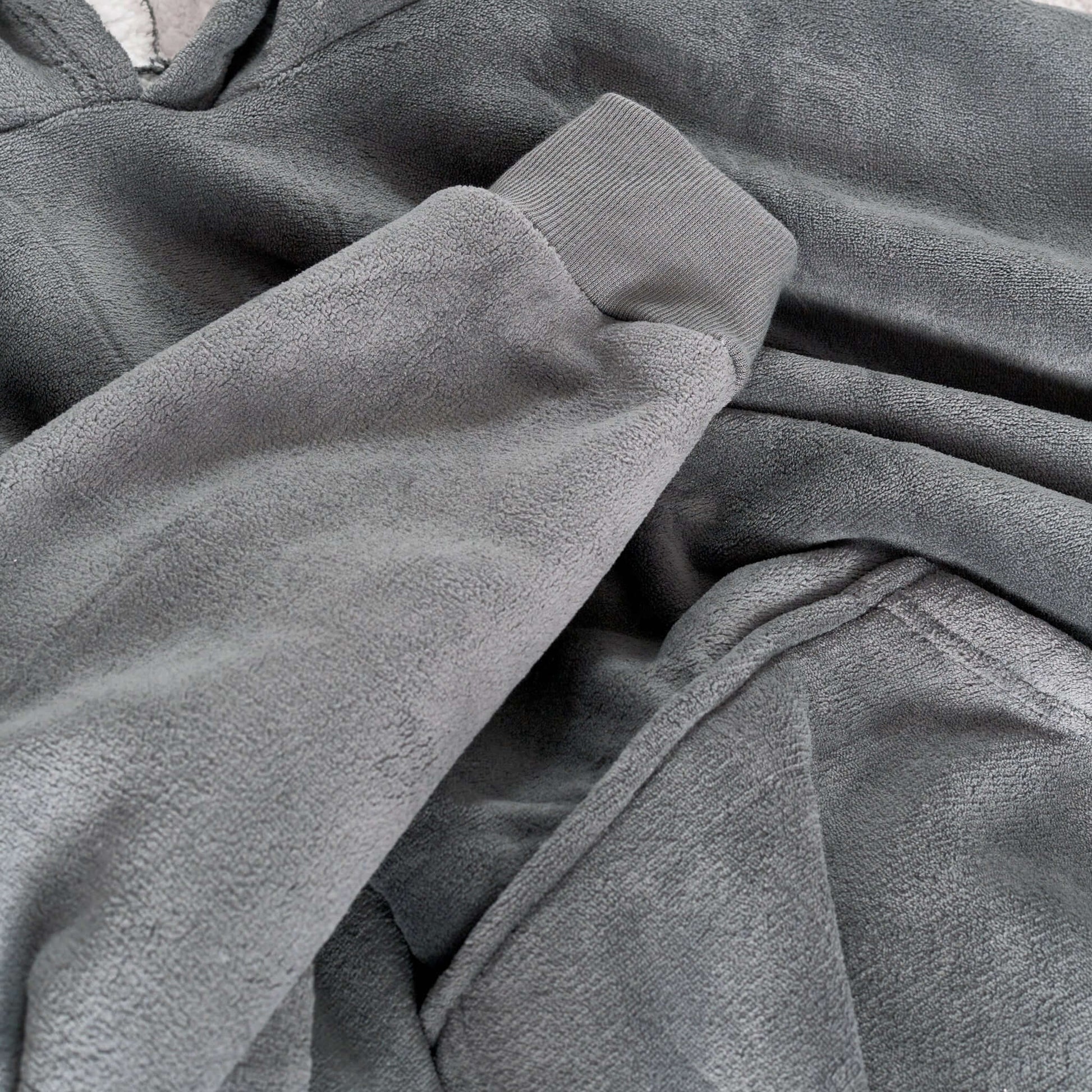 Hibernate Collection Oversized Super Soft Coral Fleece Hoodie One Size-Bargainia.com