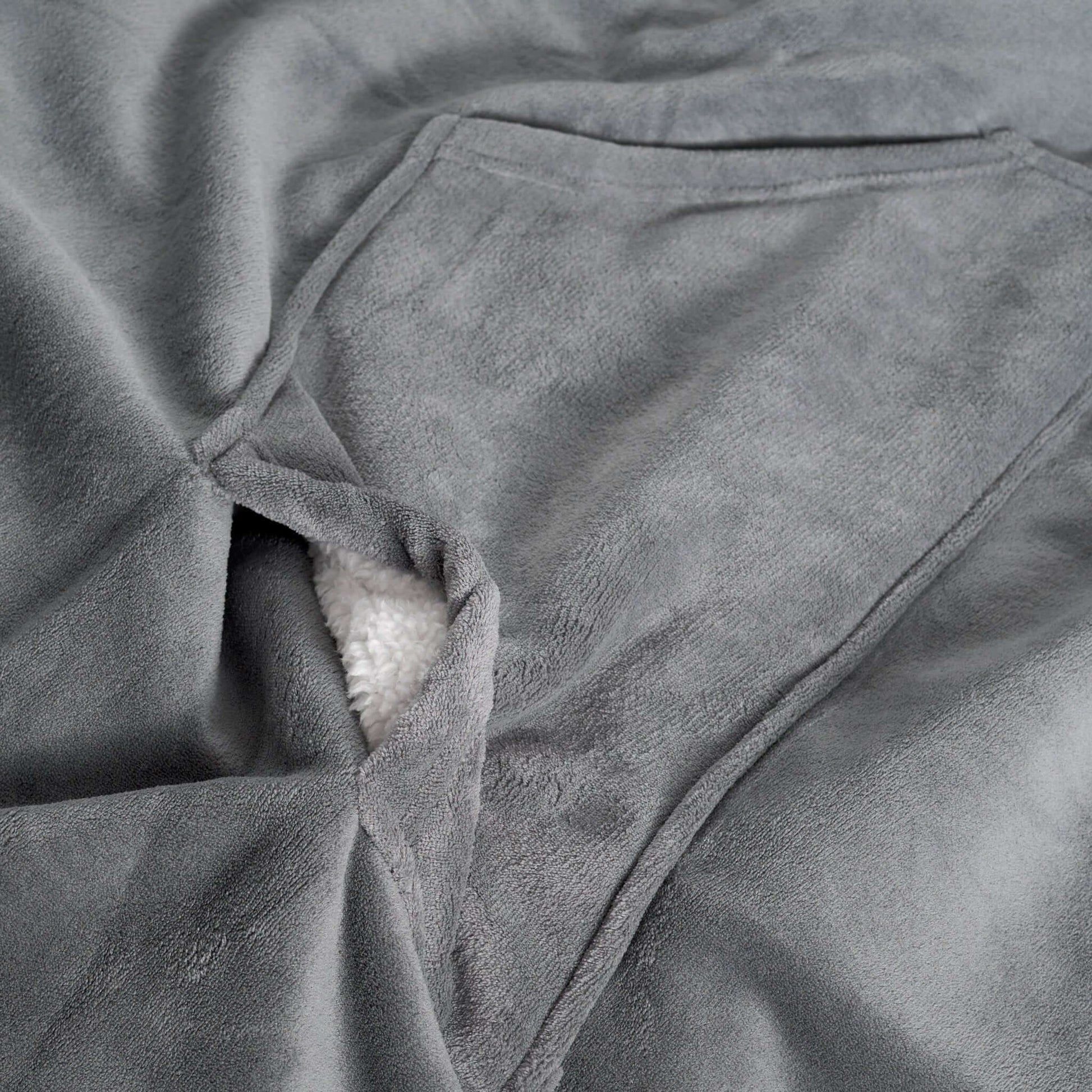 Hibernate Collection Oversized Super Soft Coral Fleece Hoodie One Size-Bargainia.com