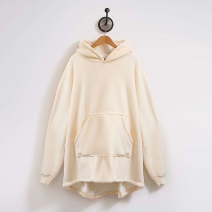 Hibernate Collection Oversized Super Soft Coral Fleece Hoodie One Size-Bargainia.com