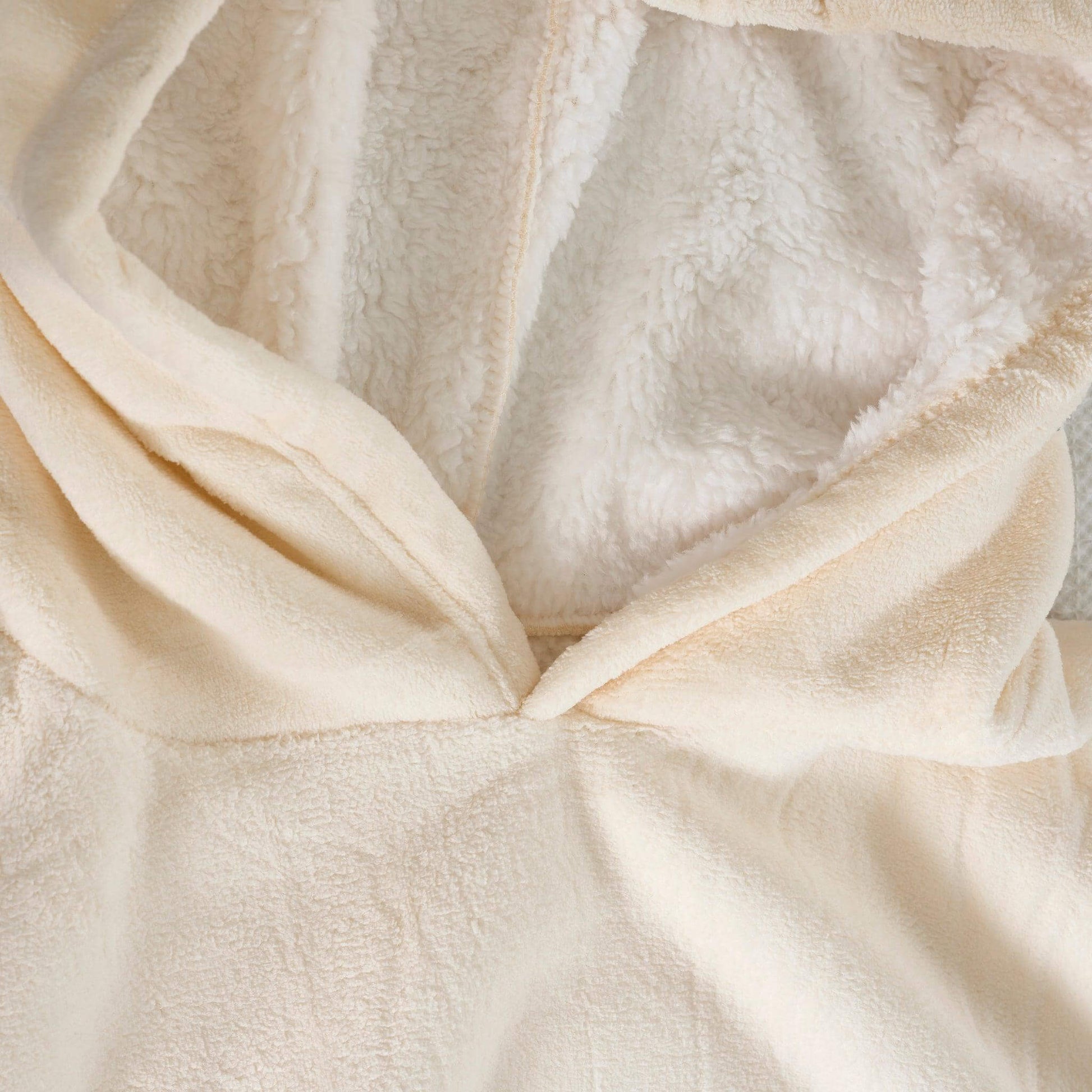 Hibernate Collection Oversized Super Soft Coral Fleece Hoodie One Size-Bargainia.com