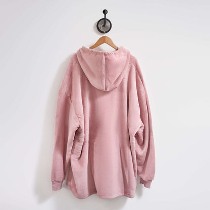 Hibernate Collection Oversized Super Soft Coral Fleece Hoodie One Size-Bargainia.com
