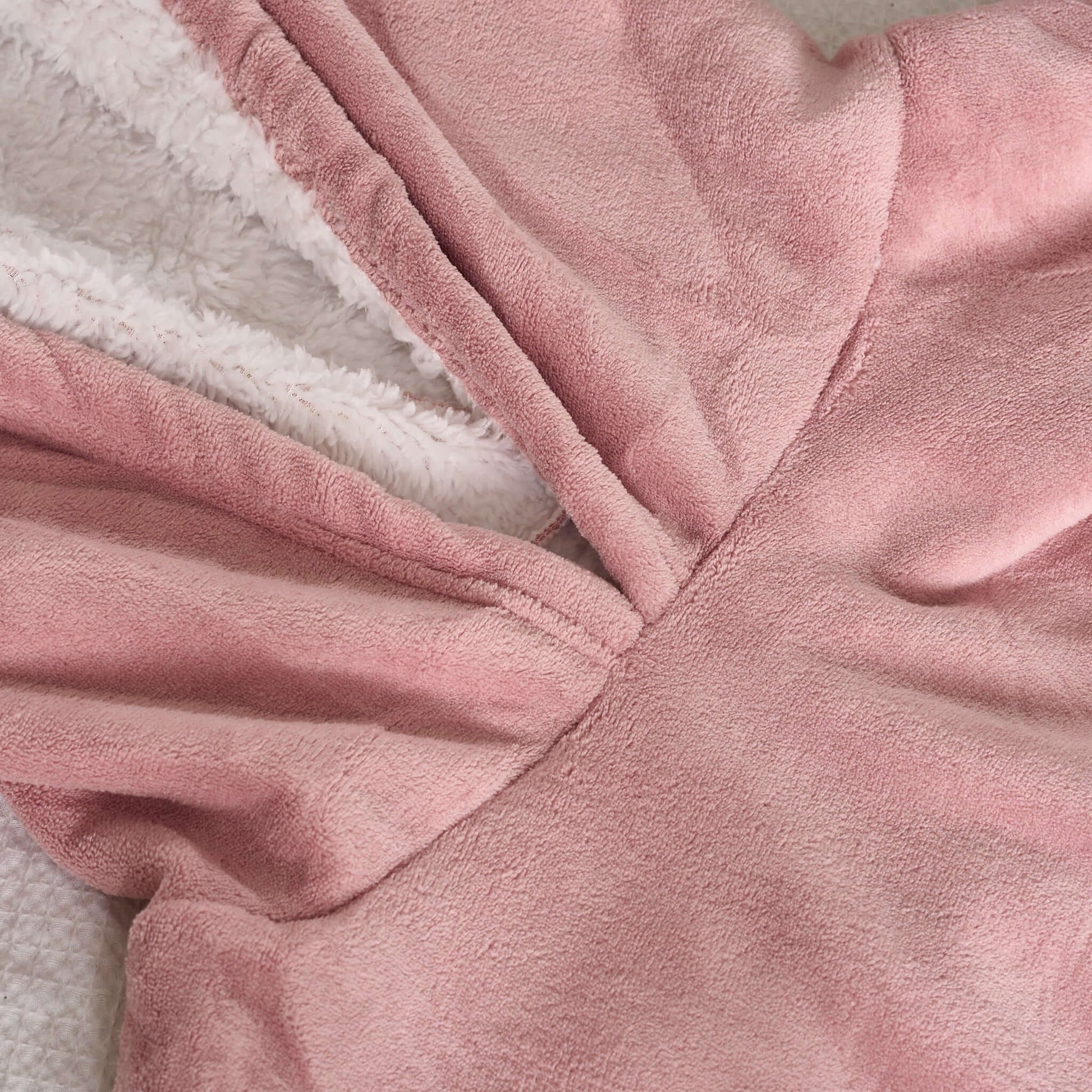 Hibernate Collection Oversized Super Soft Coral Fleece Hoodie One Size-Bargainia.com