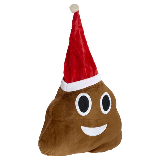 Christmas Poop Emoji Plush Cushion-Bargainia.com