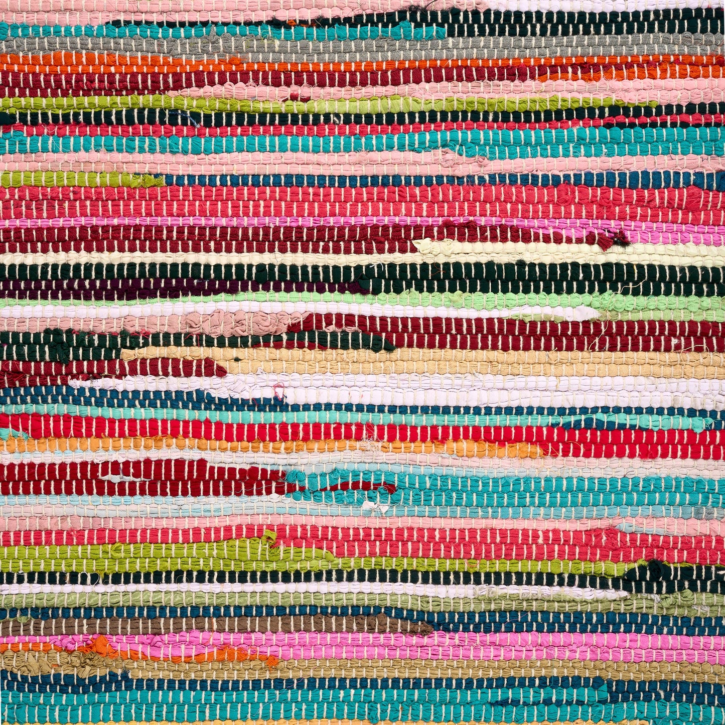 Chindi Handwoven Multi Coloured Recycled Rag Rug