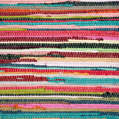 Chindi Handwoven Multi Coloured Recycled Rag Rug