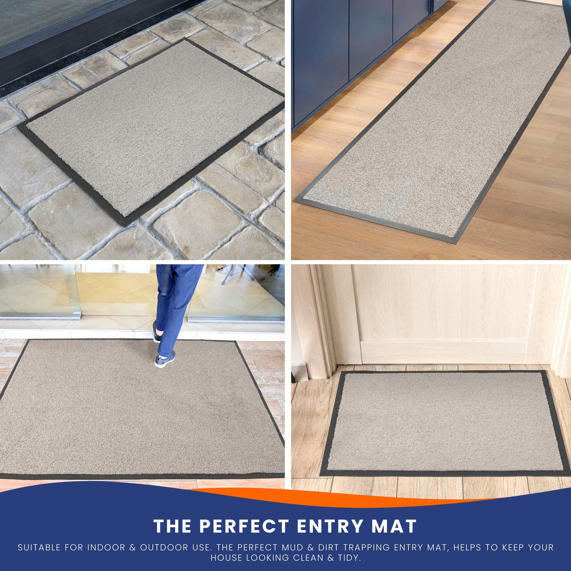 Beige Candy Barrier Door Mat - Assorted Sizes-Bargainia.com