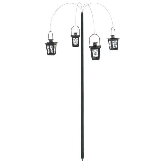 Garden Palm Lantern Lamp Post - 62 x 62 x 143cm-8714982150289-Bargainia.com