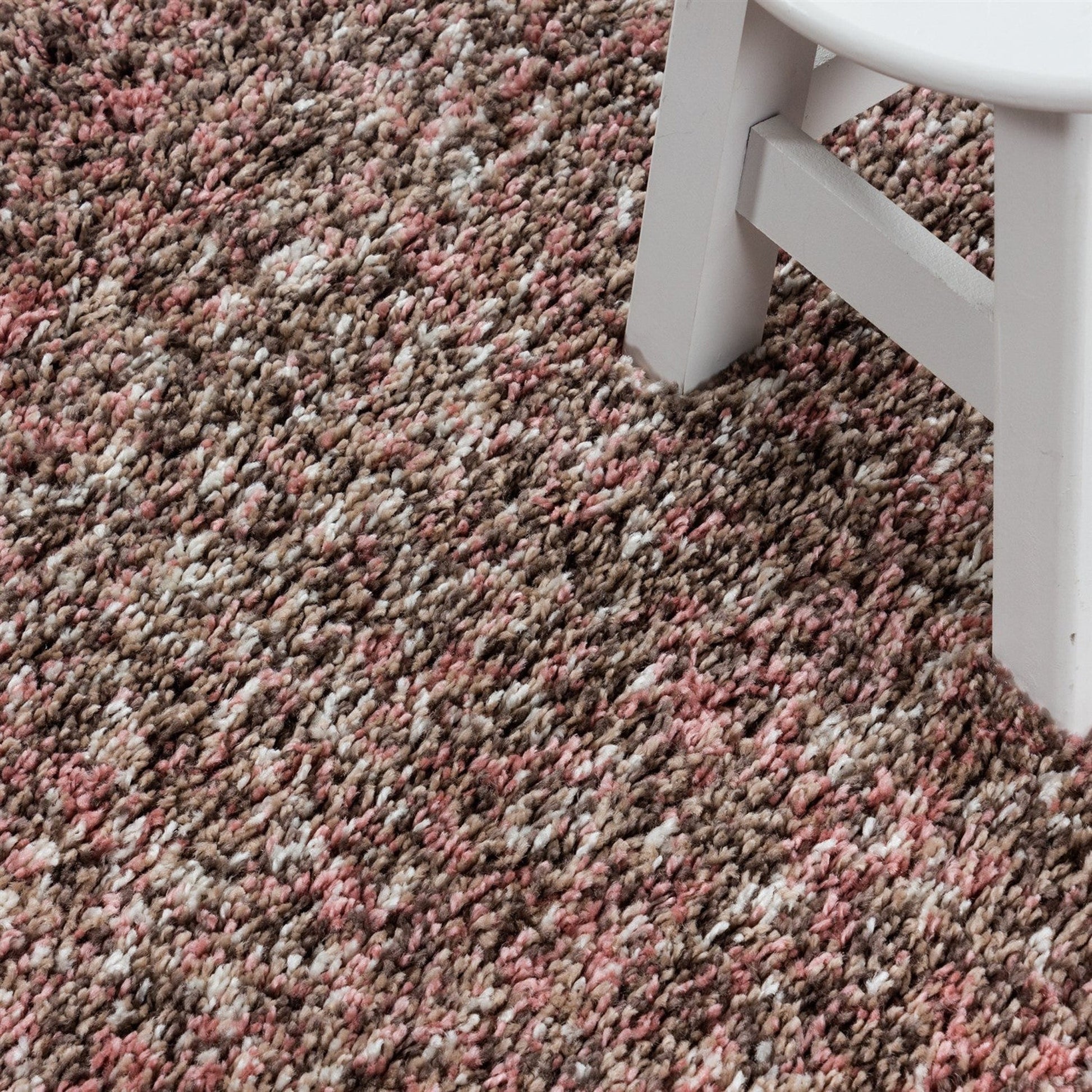 Pink/Brown Blend Shaggy Rug - Enjoy-Bargainia.com