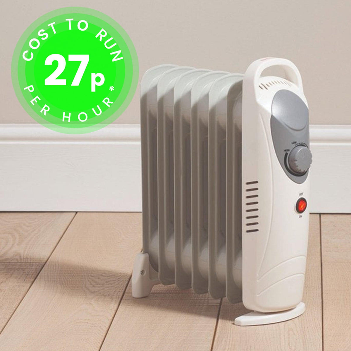 Fine Elements 800W Mini Oil Radiator | Compact Size | Personal Heater