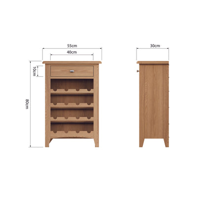 Rowan Oak Wine Cabinet