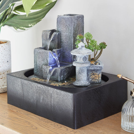 Garden theme indoor tabletop water feature seconda