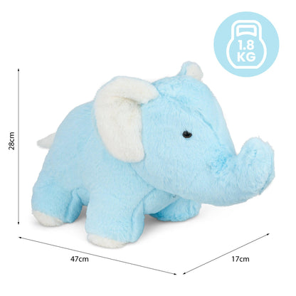 Large Blue "Elliot" Elephant Door Stop - 47cm-5010792441108-Bargainia.com