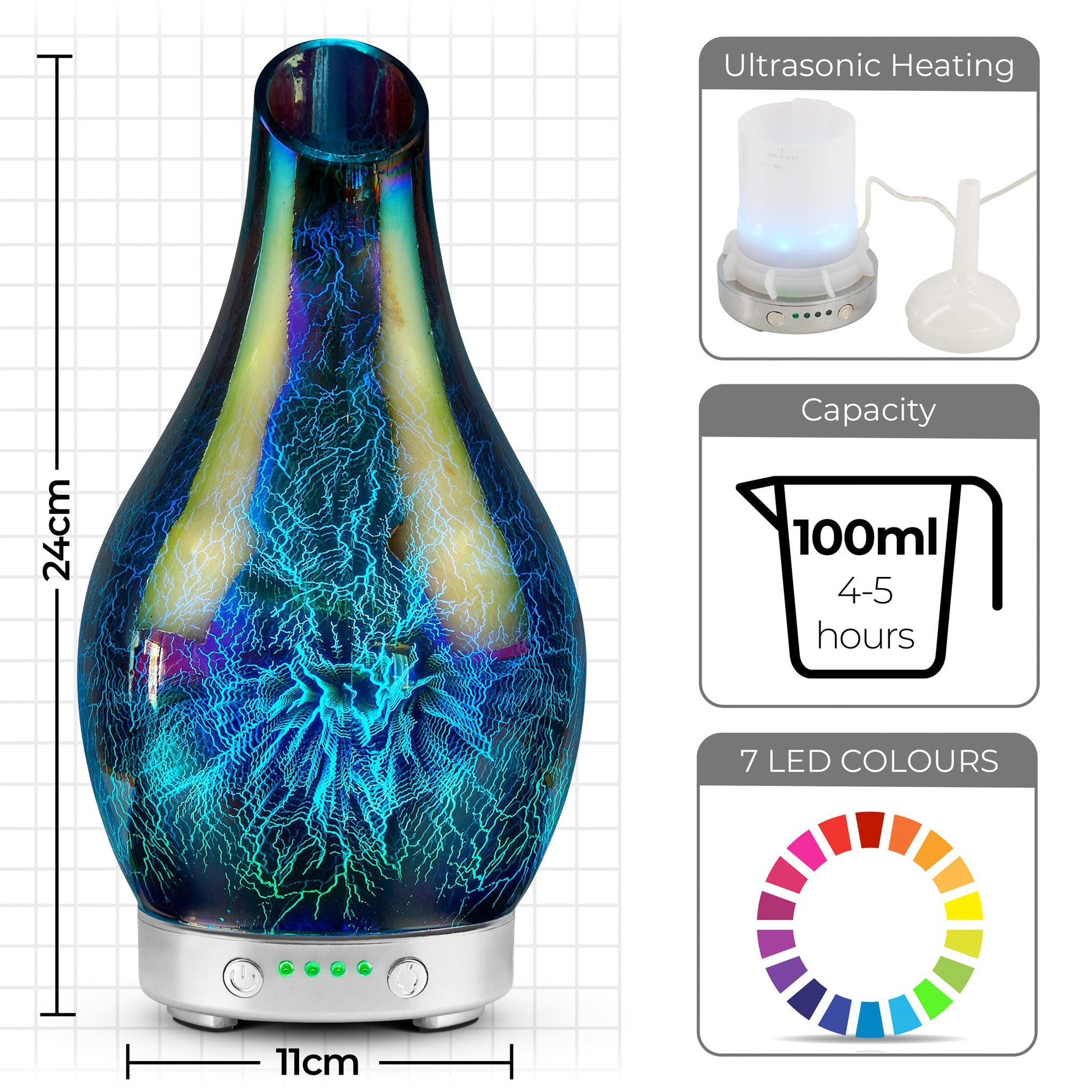 Desire Lightning Colour Changing Aroma Humidifier-5010792469676-Bargainia.com