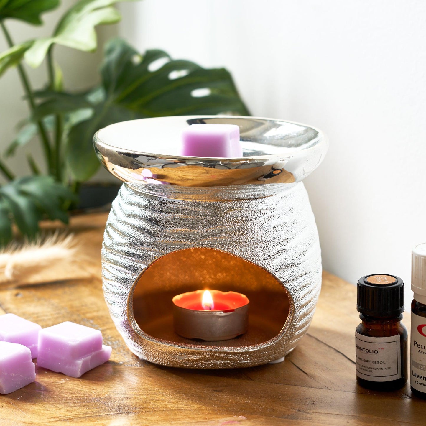 Crackle Glaze Bees Wax Oil Warmer-5010792473598-Bargainia.com
