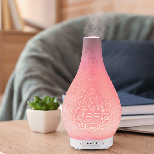Desire White Buddha Colour Changing Aroma Humidifier-5010792475318-Bargainia.com