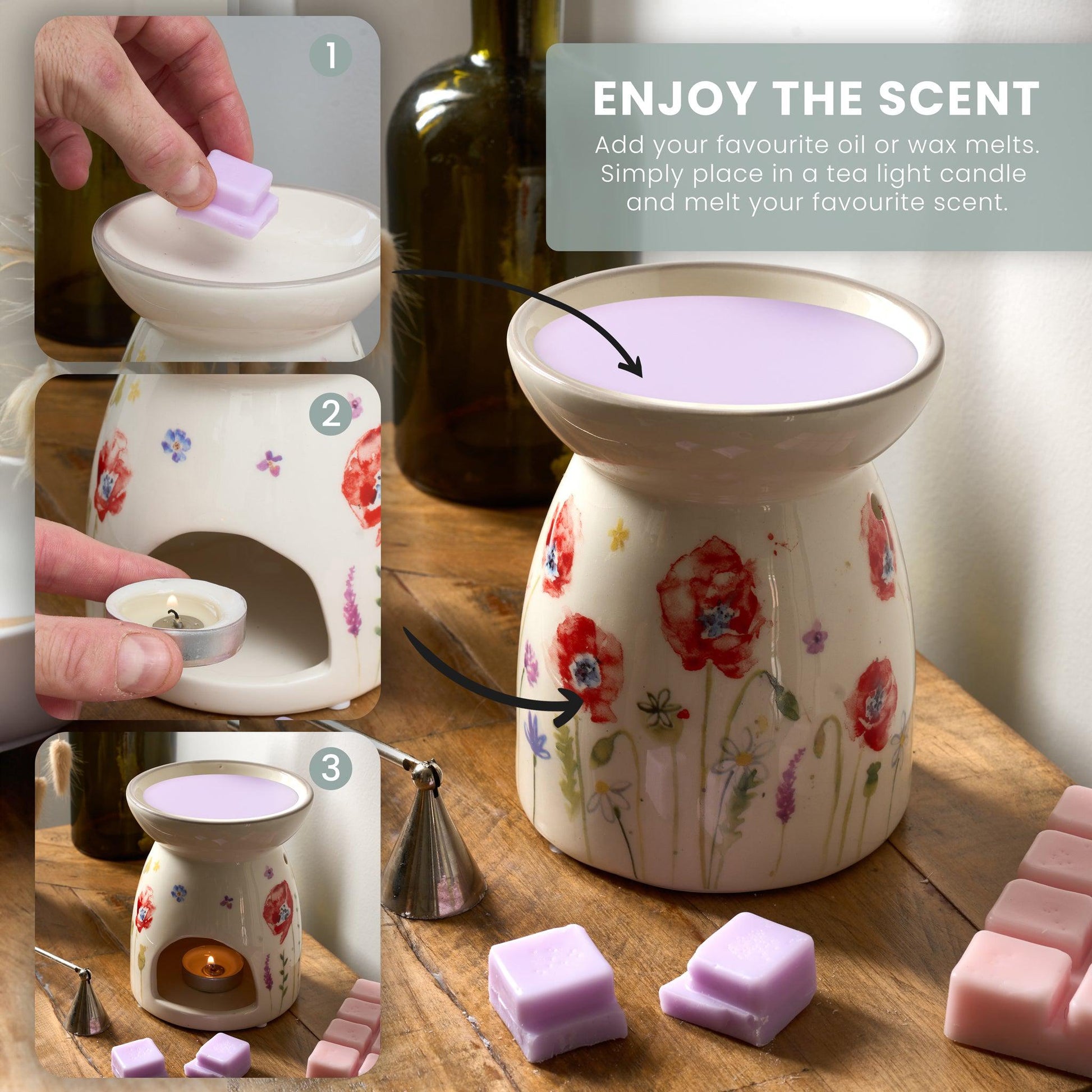 Poppy Wax & Oil Warmer-5010792480121-Bargainia.com