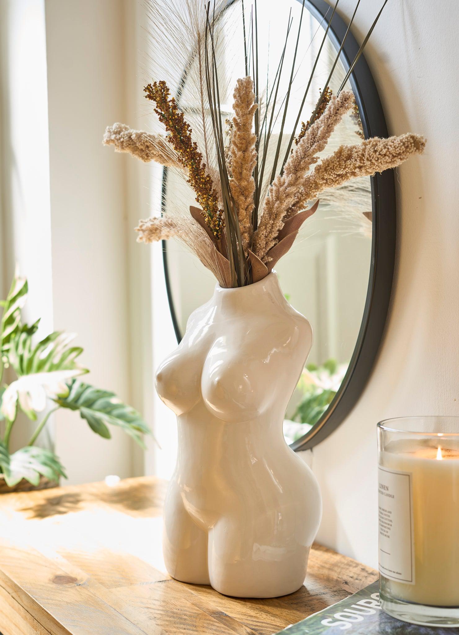 Female Silhouette Body Vase - 29cm - Assorted Colours-Bargainia.com