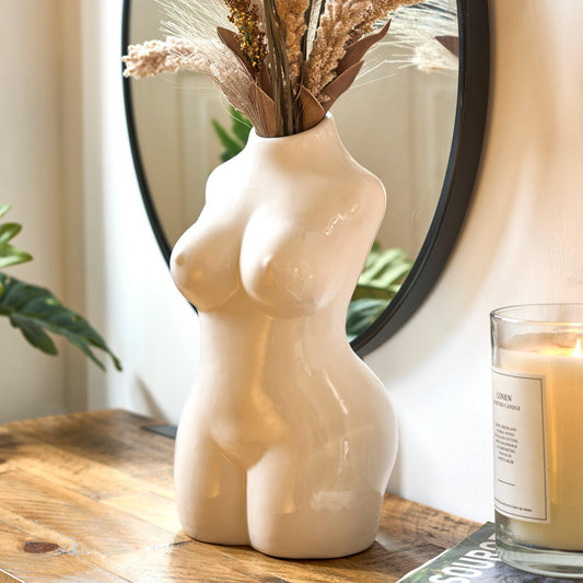 Female Silhouette Body Vase - 29cm - Assorted Colours-Bargainia.com