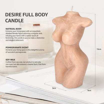 Pomegranate Desire Full Body Female Figure Candle-5010792486284-Bargainia.com