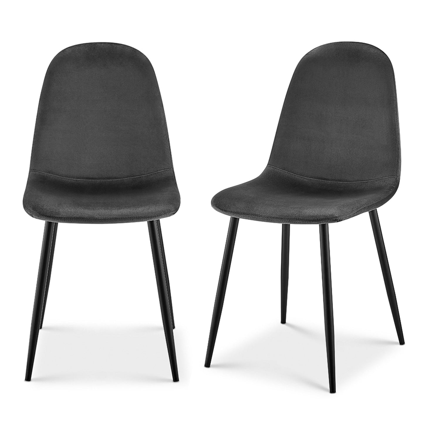 Ron Velvet Dining Chair - Grey
