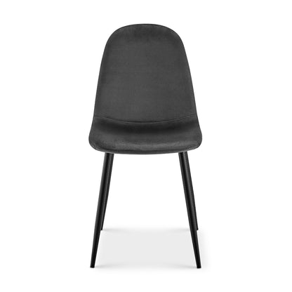 Ron Velvet Dining Chair - Grey