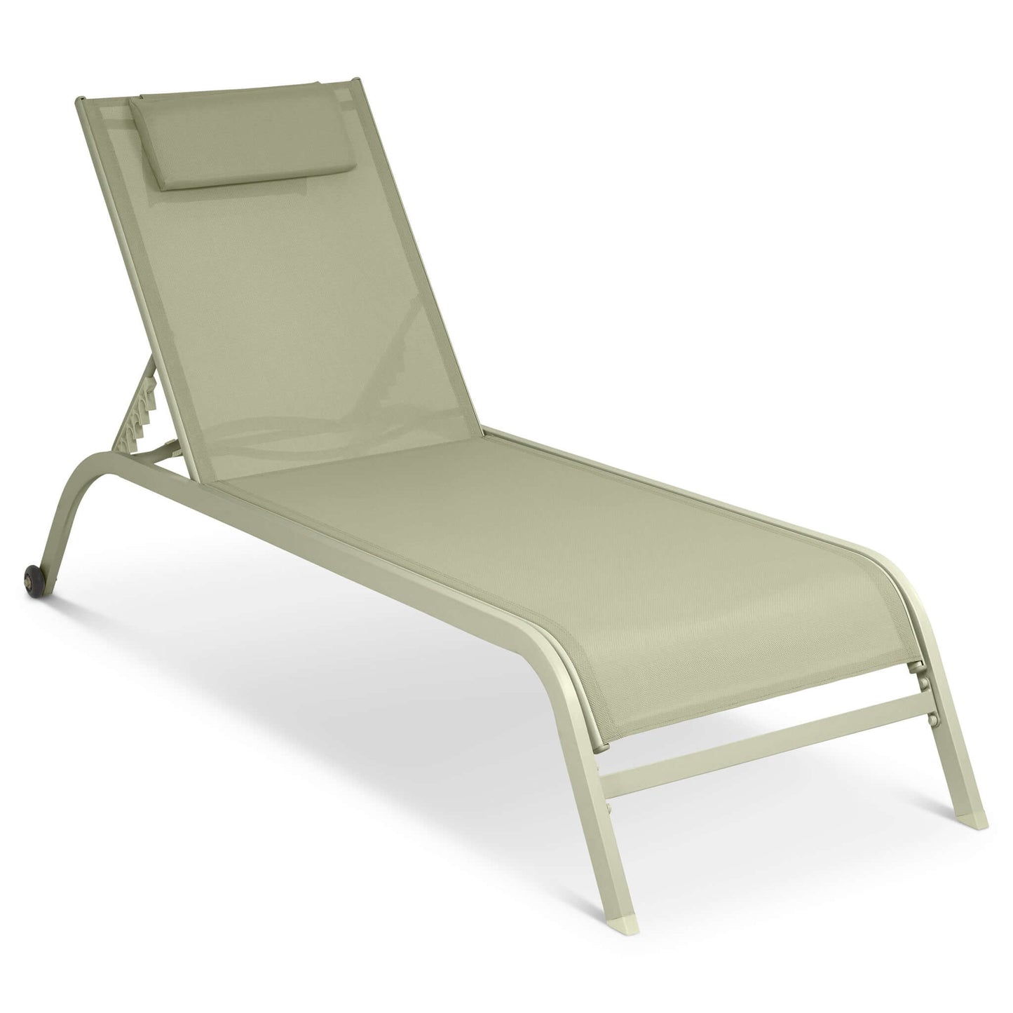 Bali Metal Sun Lounger Sage Green Set of 2