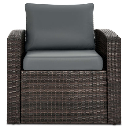 Mona 4-Piece Outdoor Rattan Lounge Set With Rain Cover
