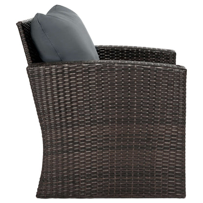 Mona 4-Piece Outdoor Rattan Lounge Set With Rain Cover