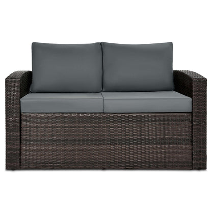 Mona 4-Piece Outdoor Rattan Lounge Set With Rain Cover