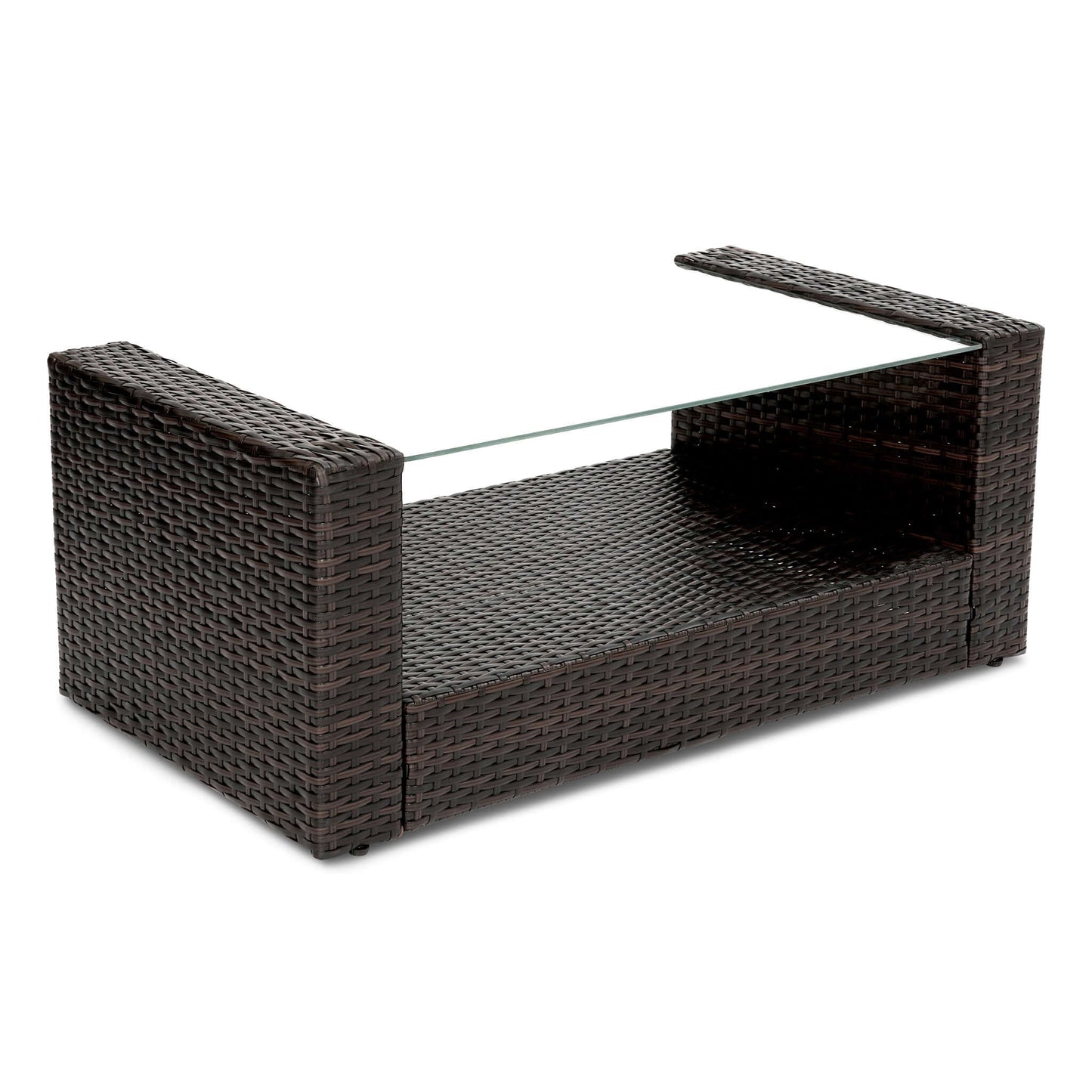 Mona 4-Piece Outdoor Rattan Lounge Set With Rain Cover
