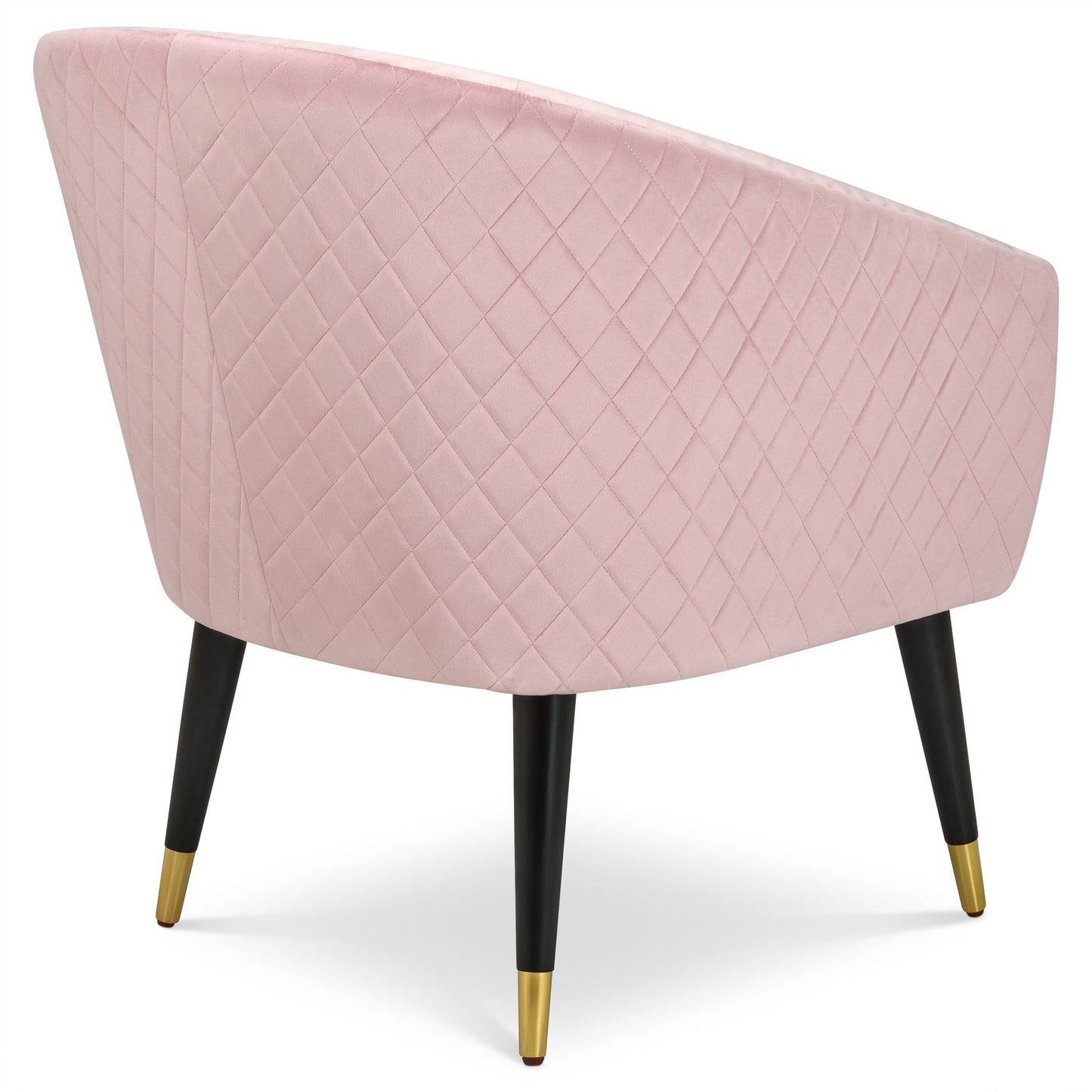 Revo Velvet Nailhead Trim Tub Armchair - Pink-Bargainia.com