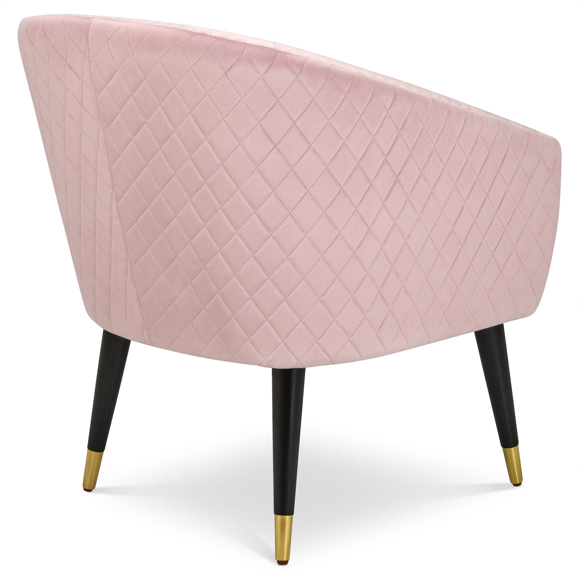 Revo Velvet Nailhead Trim Tub Armchair - Pink-Bargainia.com