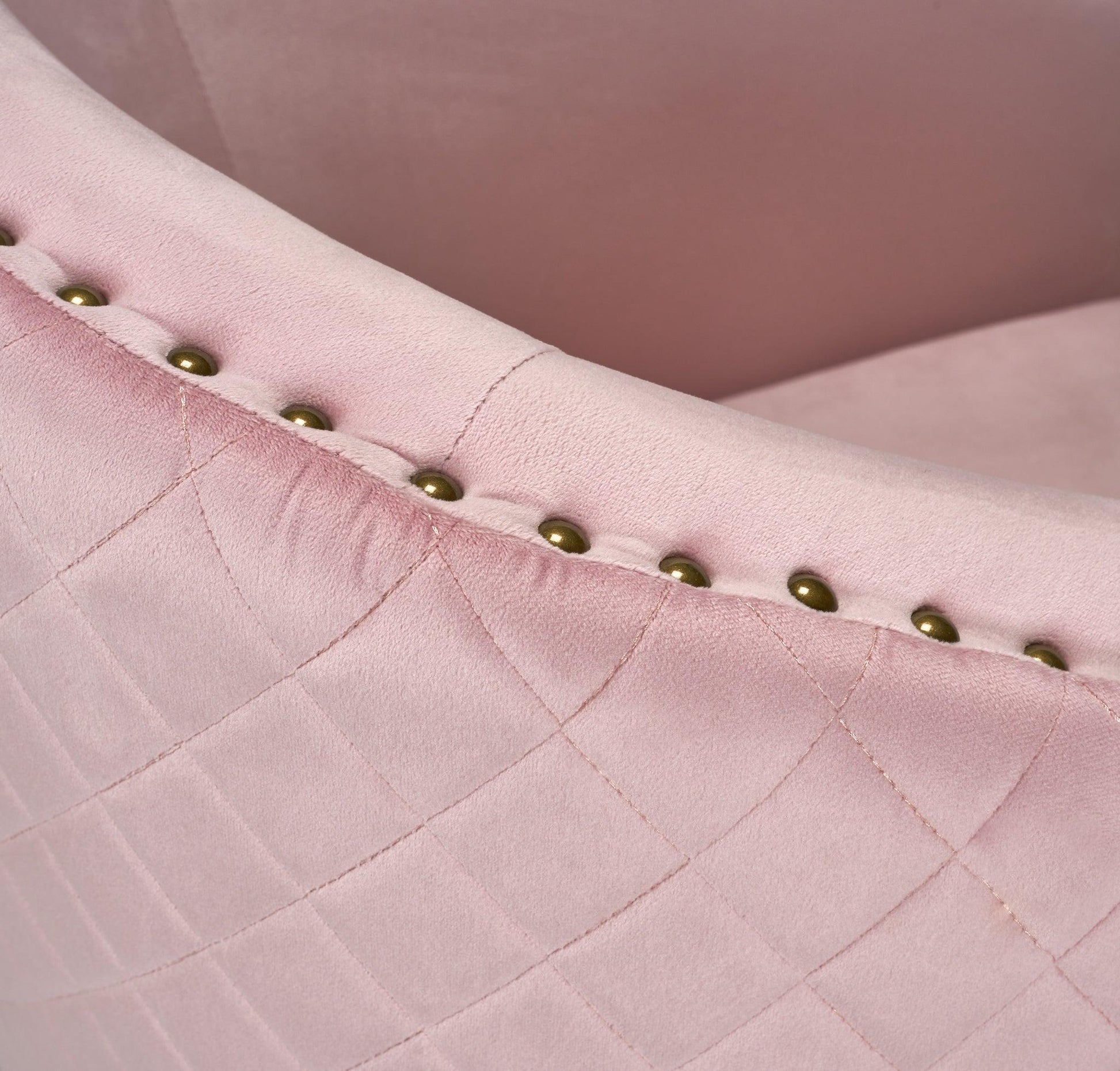 Revo Velvet Nailhead Trim Tub Armchair - Pink-Bargainia.com
