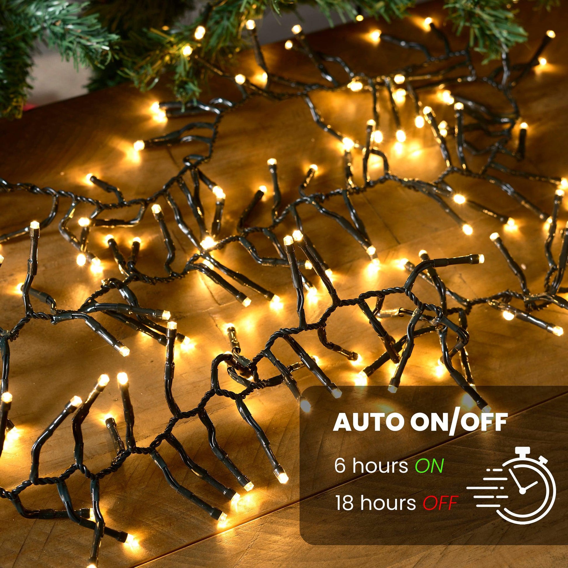 480 LED Cluster Lights - Warm White - 6m-5050565535610-Bargainia.com