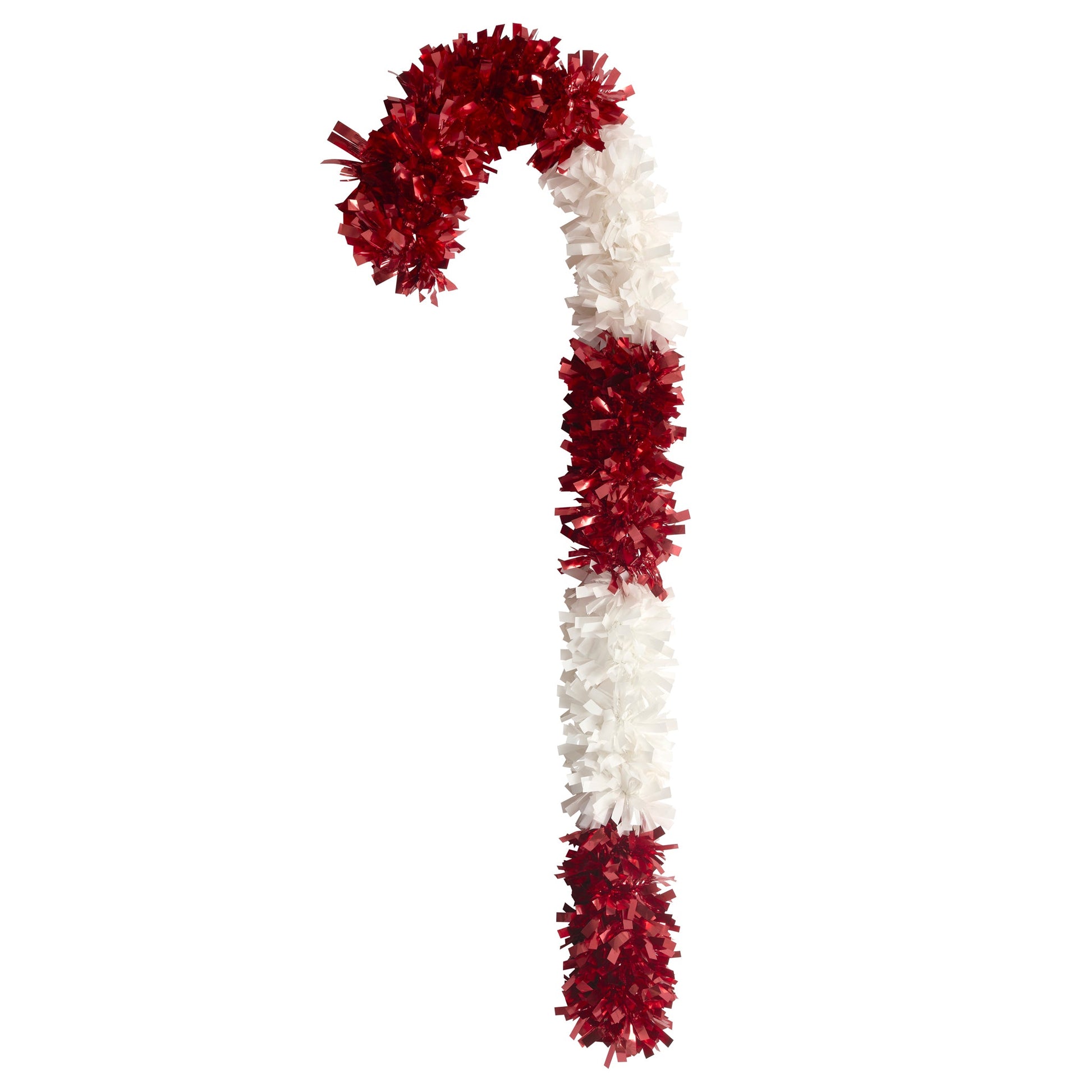Large Tinsel Candy Cane Christmas Decoration - 30"/76.2cm-5050570000000-Bargainia.com